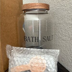 Bath Salt Jar with wooden scoop